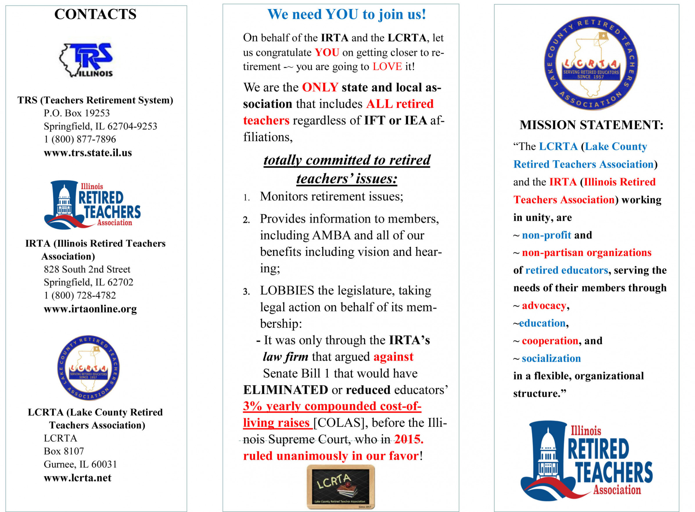LCRTA membership application, page 1