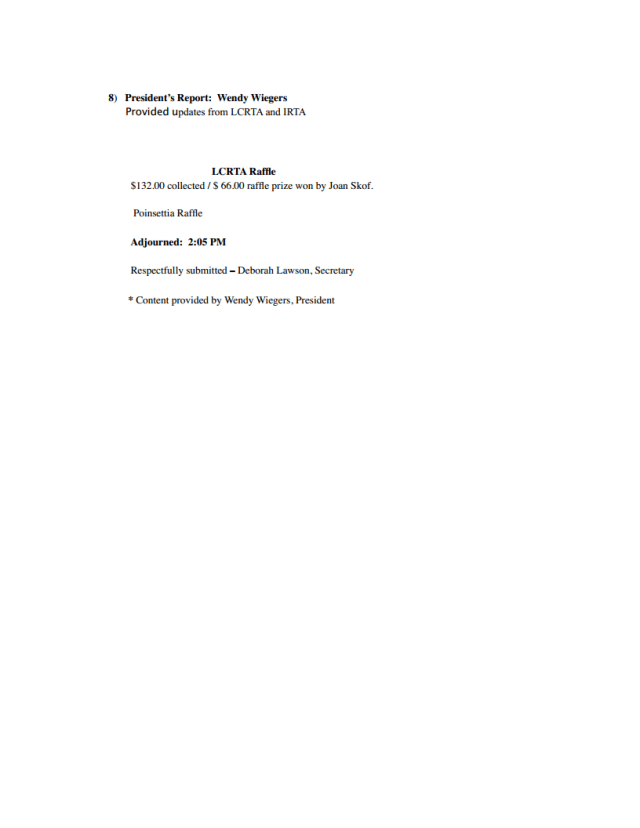 December 10, 2019 meeting minutes, page 2