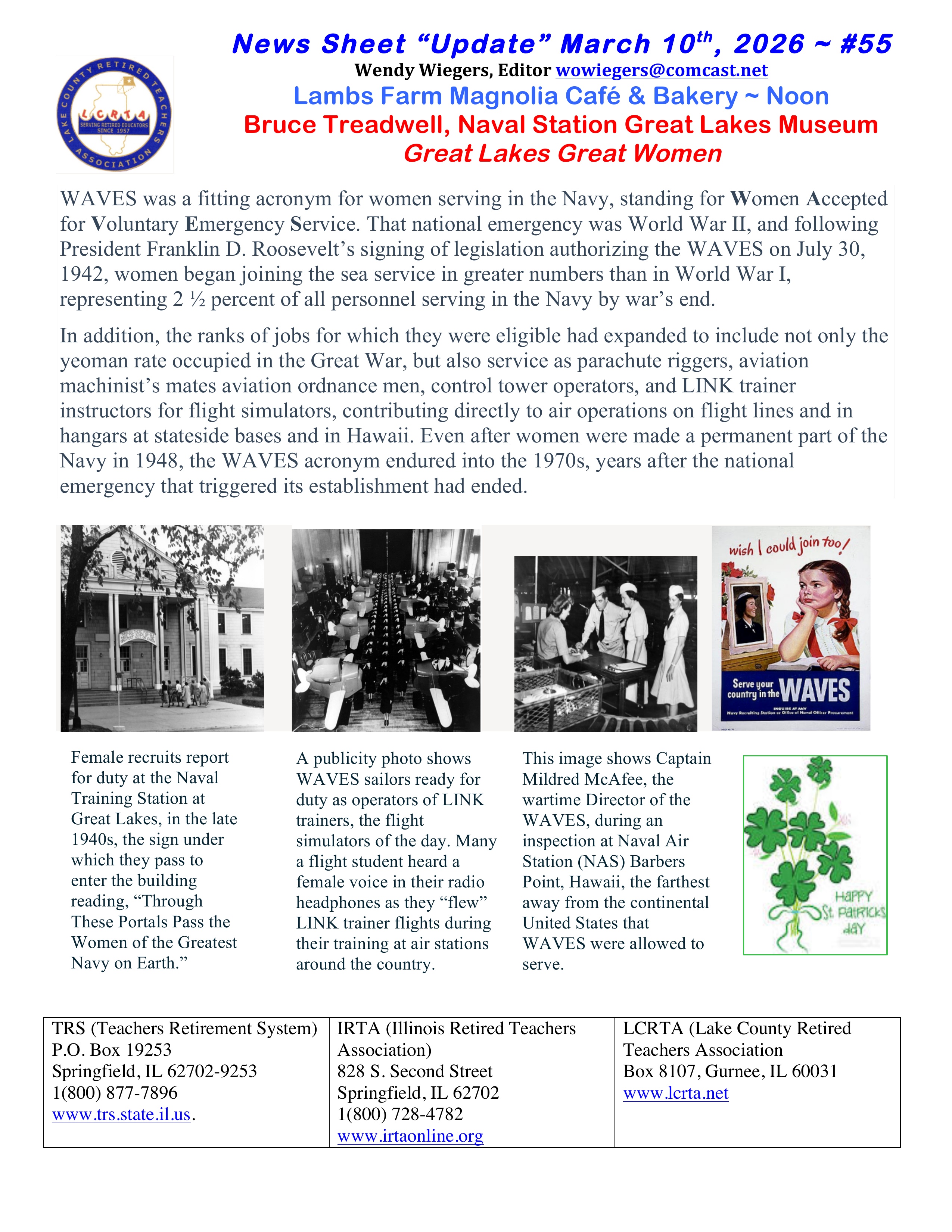 March 2026 newsletter, page 1