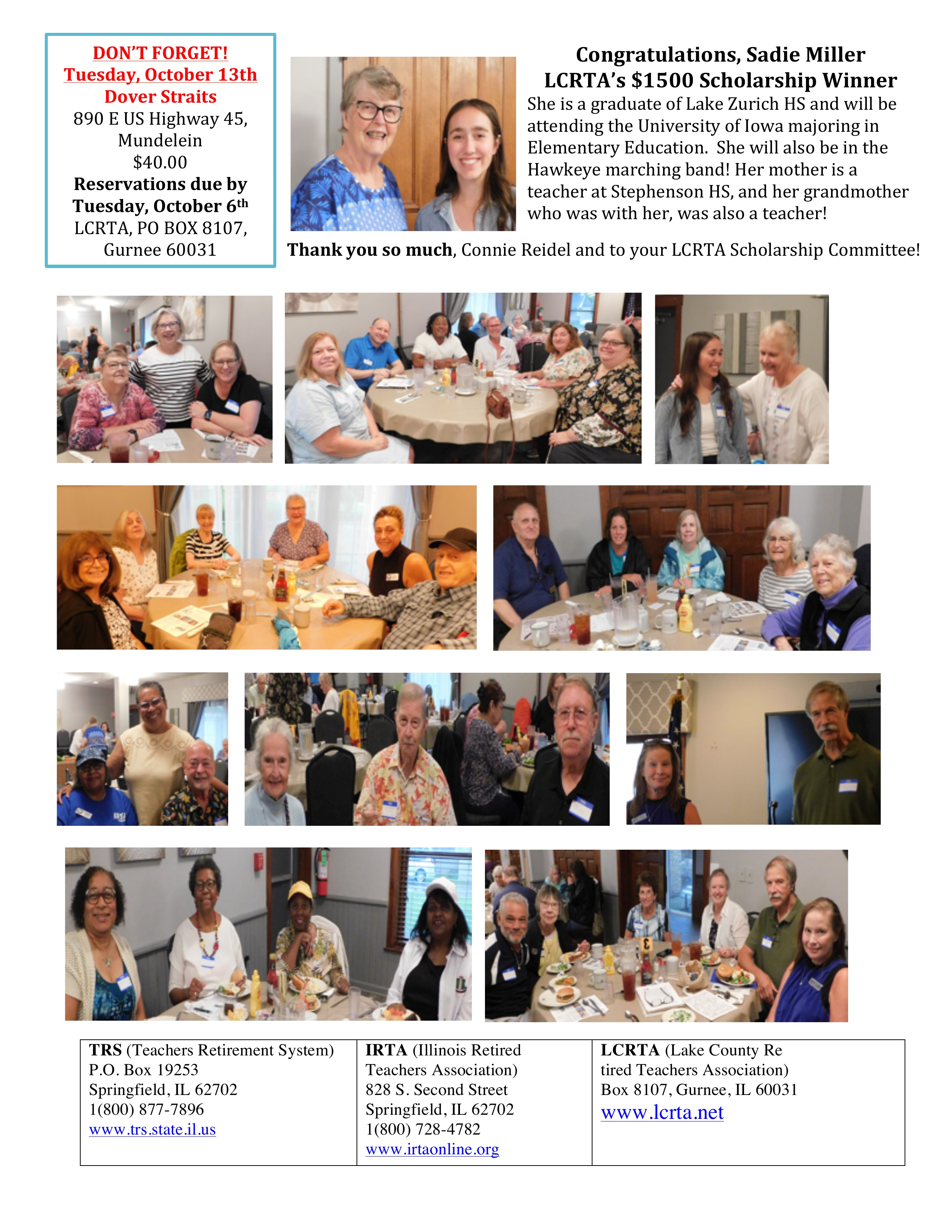 September 2026 newsletter, page 2